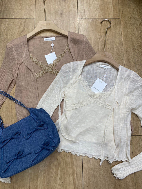 MATINEE Korean Knitted Camisole With Shrugs Sets